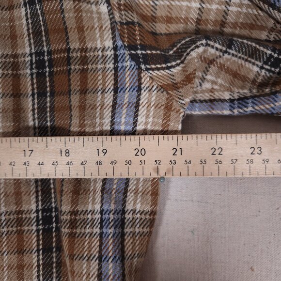 Vintage Five Brother Plaid Button Shirt Mens Medium Tall  Pockets Heavy Duty USA - Picture 5 of 16